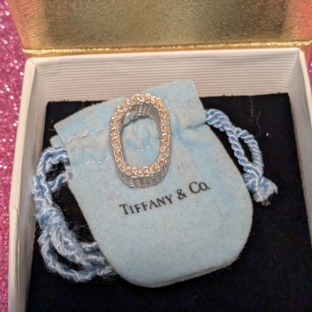 Tiffany & Co. 925 Silver Mesh 6.5 Ring